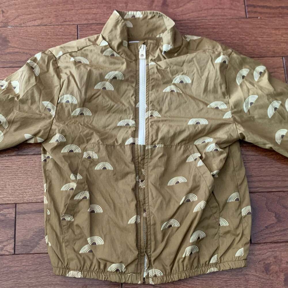 ZARA Kids 3-4Y Brown Rainbow Windbreaker‎ Jacket